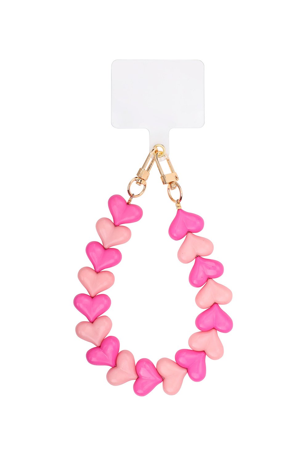 Telefoonkoord met Hartjes Lichtroze & Roze