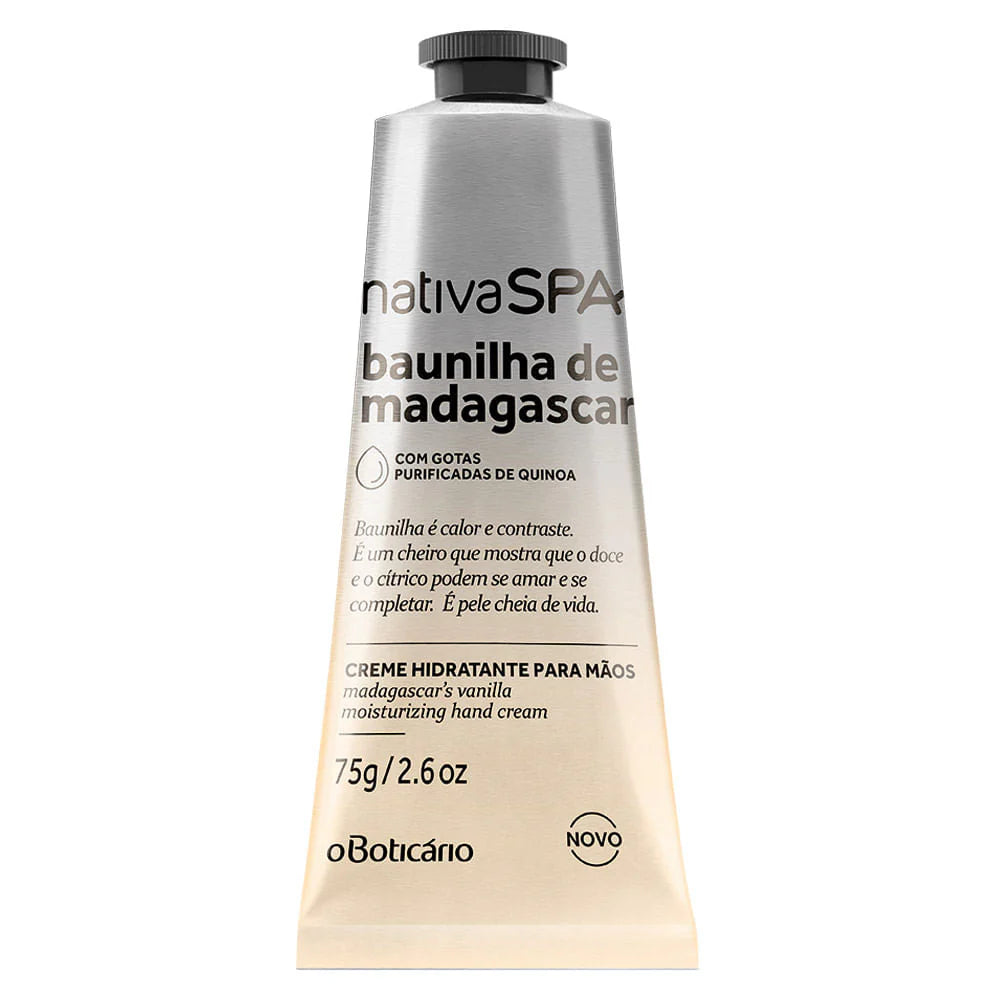 Nativa SPA Hydraterende Handcrème Baunilha de Madagascar (Madagaskar Vanille) - oBoticário - 75 g