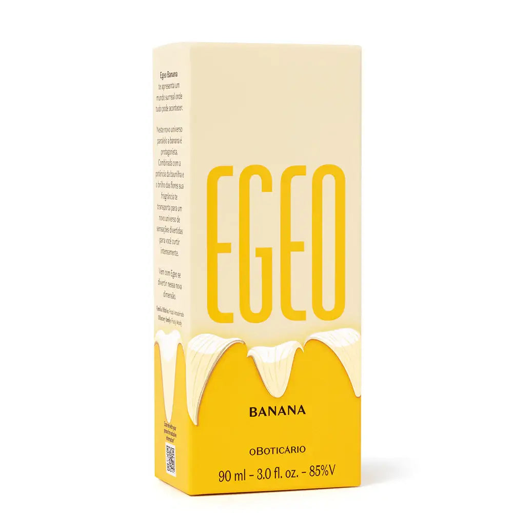 Leuke speelse verpakking van Egeo Banana Eau de Toilette van oBoticário