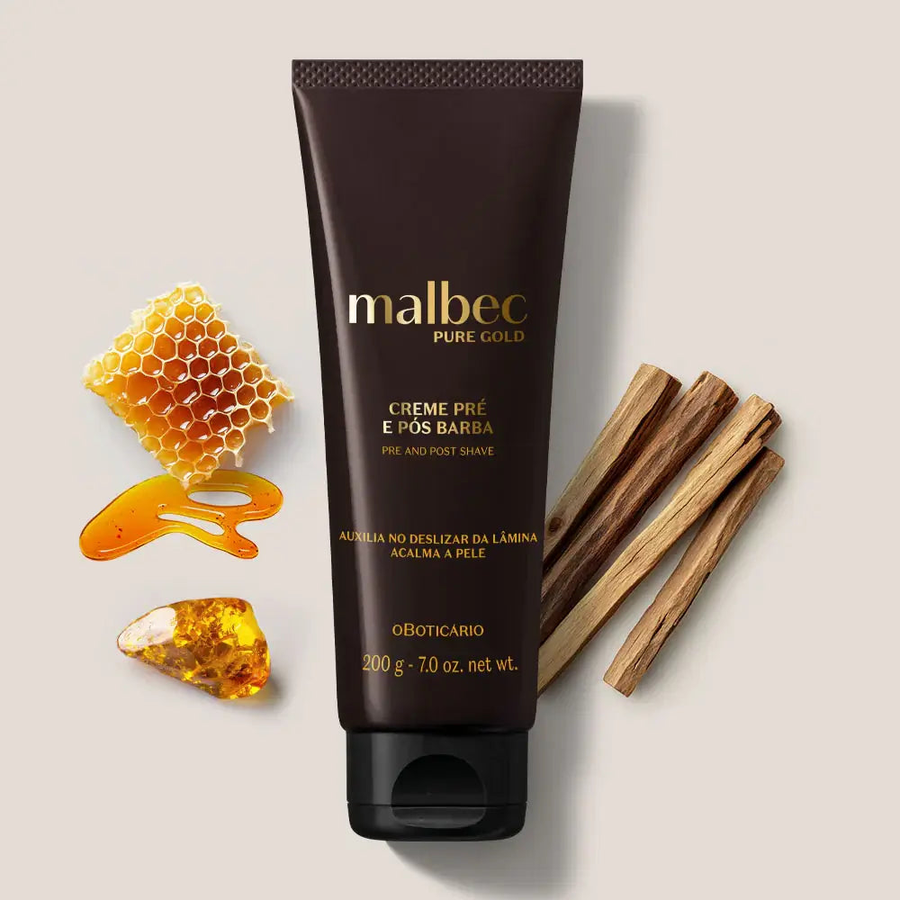 Malbec Pure Gold Scheercrème - oBoticário - 200 g