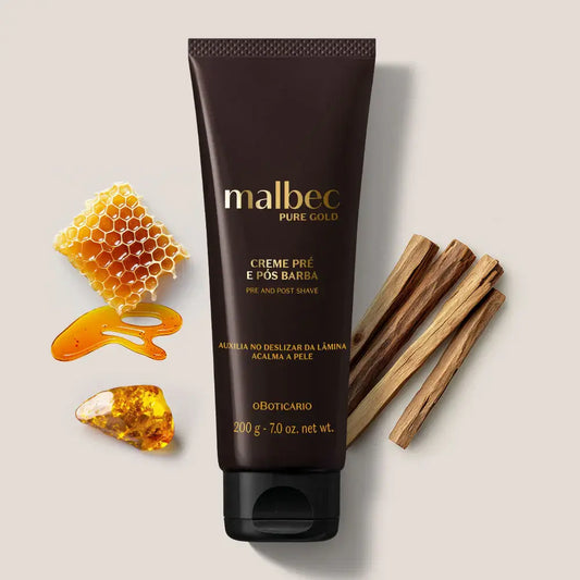 Malbec Pure Gold Scheercrème - oBoticário - 200 g