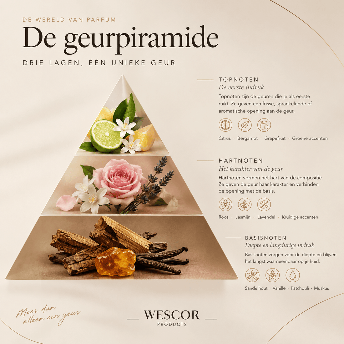Geurnoten en geurpiramide uitgelegd