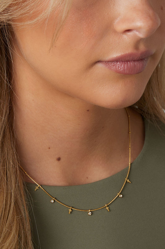 Ketting met Kruisjes Goud