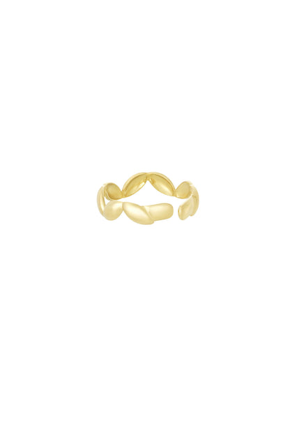 wavy ring sluiting in de kleur goud 