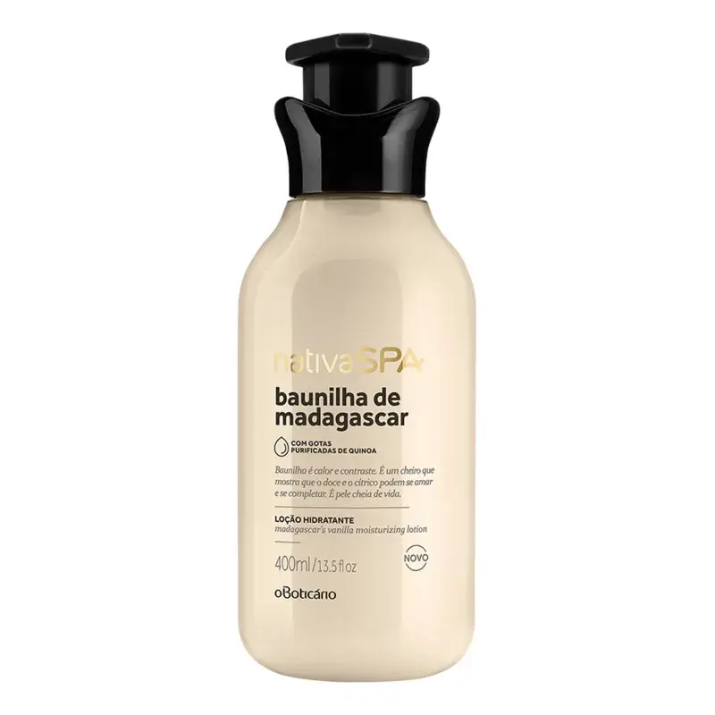 Nativa SPA Bodylotion Baunilha de Madagascar (Madagaskar Vanille) - oBoticário - 400 ml