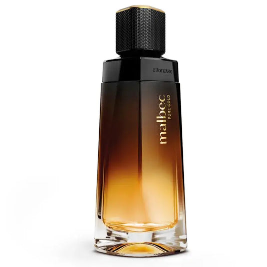 Flacon van Malbec Pure Gold Eau de Toilette 100ml met goudaccenten