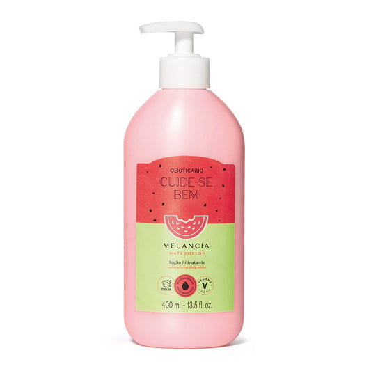 Fles Cuide-se Bem Melancia bodylotion 400ml van O Boticário met watermeloengeur