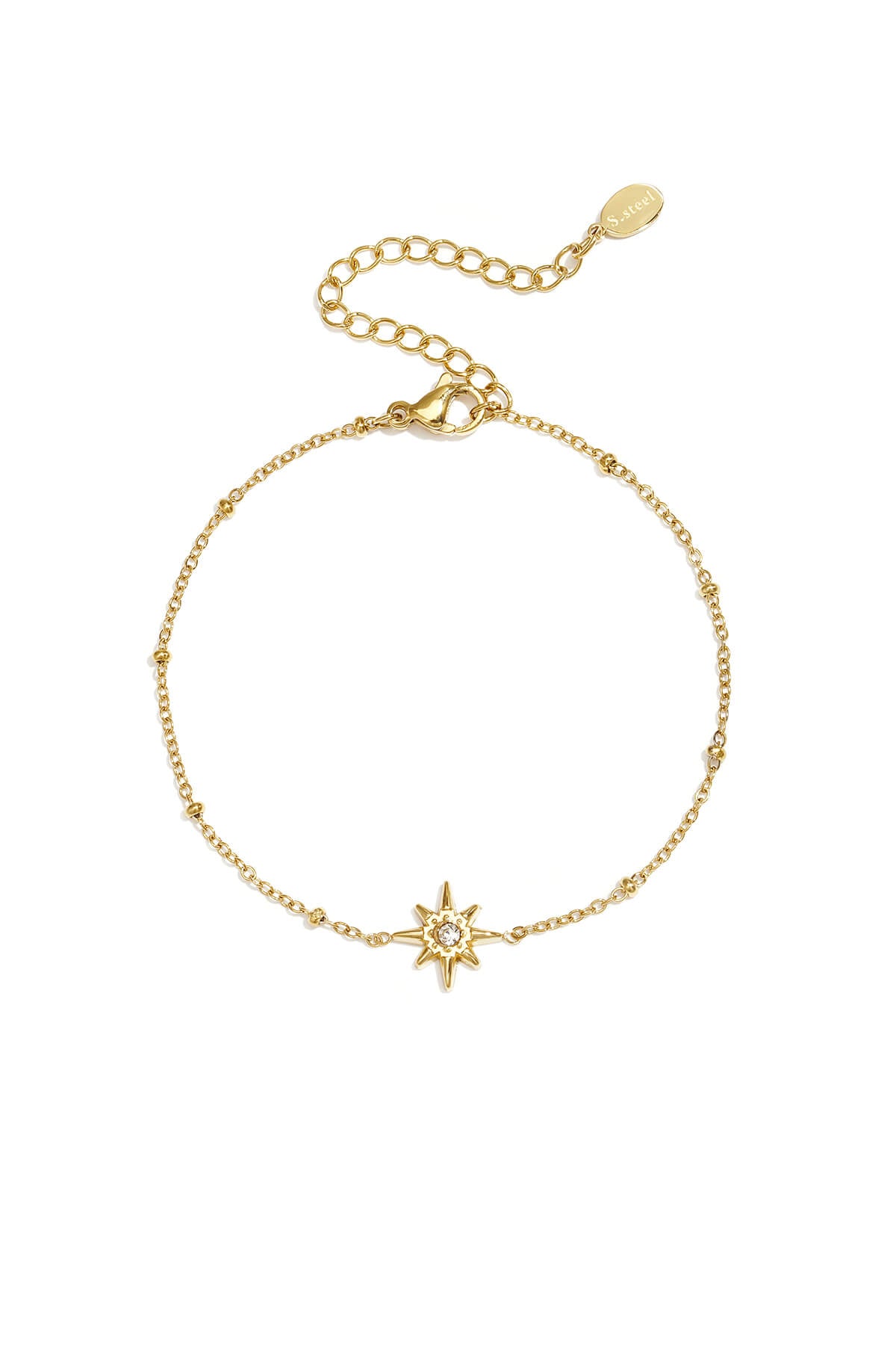 Armband Stainless steel goud met vallende ster