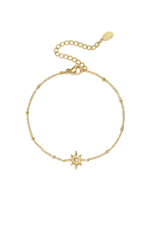 Armband Stainless steel goud met vallende ster